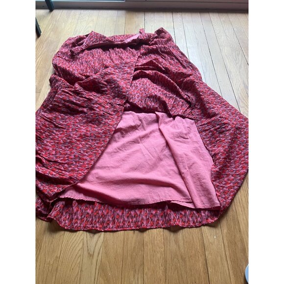 Joie Size XXL Orange Tea Rose Flowy Boho V-Neck Tiered Sleeveless Maxi Dress - Picture 10 of 16